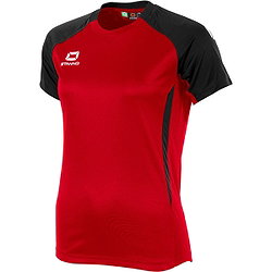 Stanno Stadio Maillot Manches Courtes Femmes - Rouge / Noir