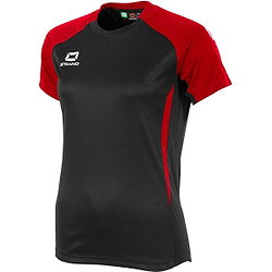 Stanno Stadio Maillot Manches Courtes Femmes - Noir / Rouge