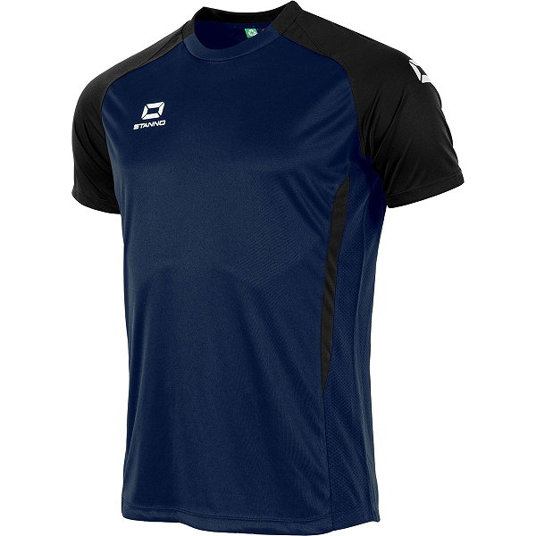 Stanno Stadio Maillot Manches Courtes Hommes - Marine / Noir