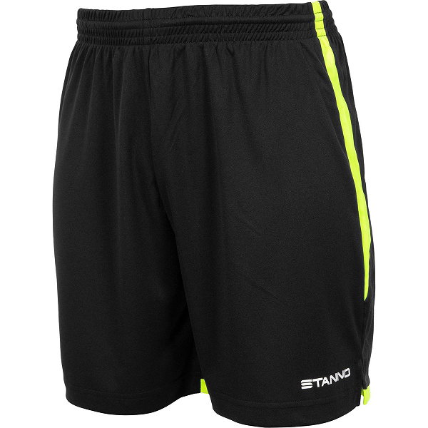 Stanno Focus II Short Heren - Zwart / Fluogeel