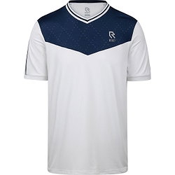 Robey Tennis Kick V-Neck T-Shirt Herren - Weiß / Marine