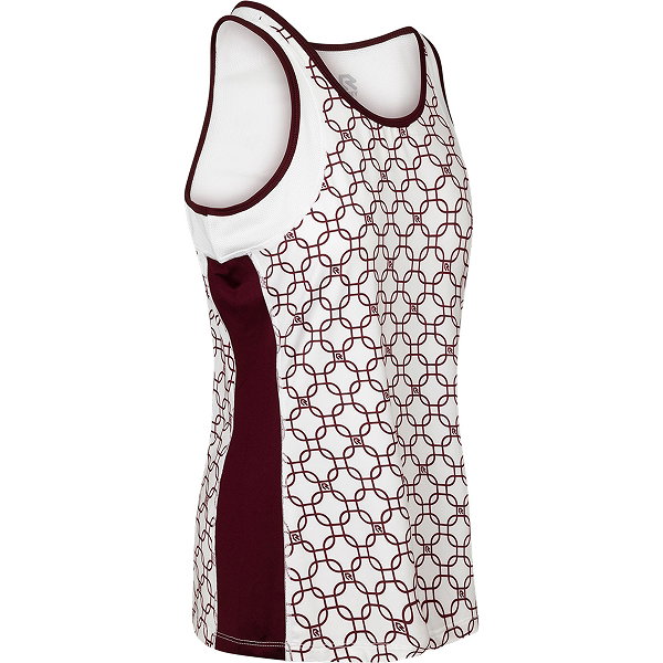 Robey Tennis Dropshot Singlet Damen - Weiß / Bordeaux