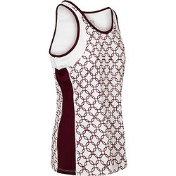 Robey Tennis Dropshot Singlet Damen - Weiß / Bordeaux