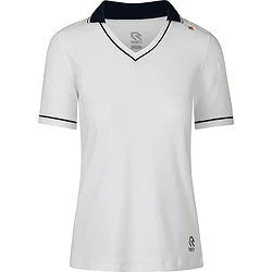 Robey Tennis Court V-Neck Polo Dames - Wit