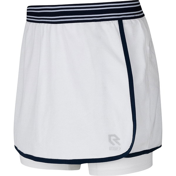 Robey Tennis Deuce Wrap Skirt Femmes - Blanc / Marine