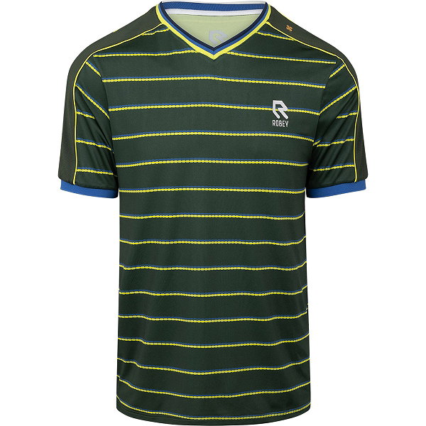 Robey Tennis Zero T-Shirt V-Neck Herren - Dunkelgrün