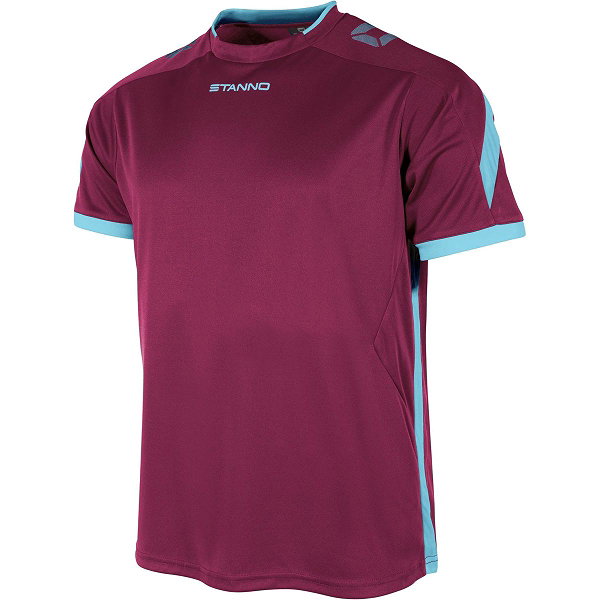 Stanno Drive Maillot Manches Courtes Enfants - Bordeaux / Bleu Clair