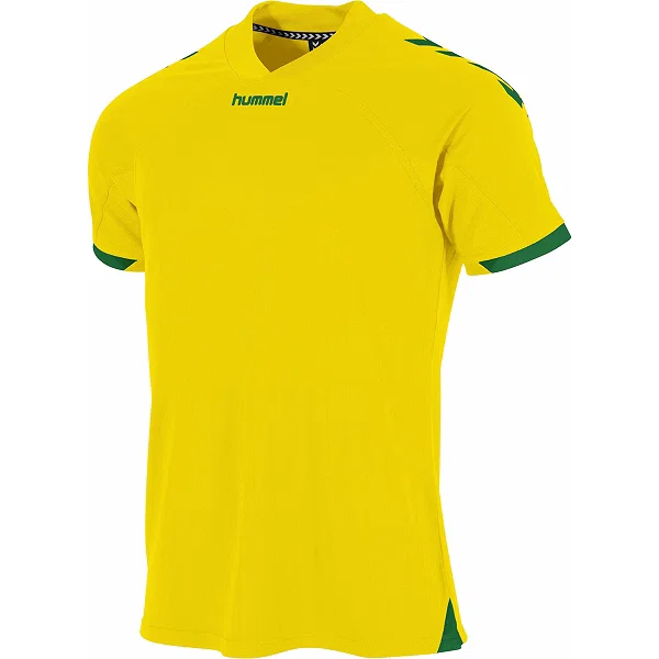 Hummel Fyn Maillot Manches Courtes Enfants - Jaune / Vert