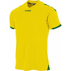 Hummel Fyn Maillot Manches Courtes Enfants - Jaune / Vert