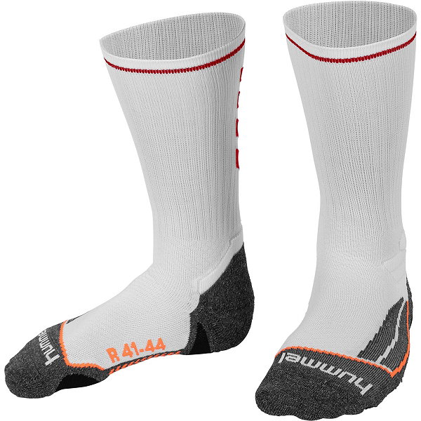 Hummel Motion Chaussettes De Sport - Blanc / Rouge