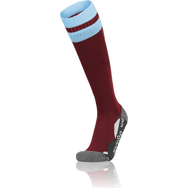Macron Azlon Chaussettes De Football - Bordeaux / Bleu Ciel