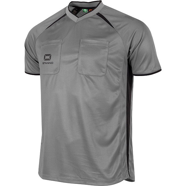 Stanno Bergamo II Scheidsrechtersshirt Korte Mouw Heren - Grijs