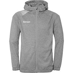 Kempa Ambition 28 Hoodie Kinderen - Donkergrijs Gemeleerd / Wit