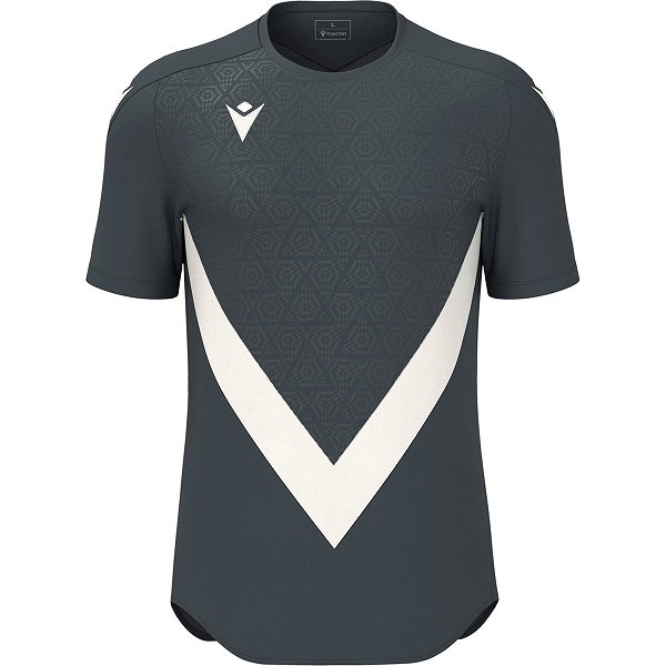 Macron Thunder Wisp Shirt Korte Mouw Heren - Antraciet / Off White