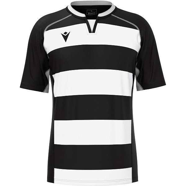 Macron Alabaster Maillot De Rugby Hommes - Noir / Blanc