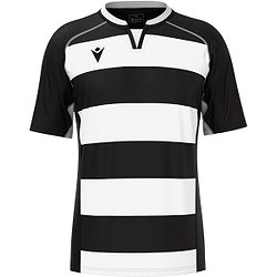 Macron Alabaster Rugbytrikot Kinder - Schwarz / Weiß