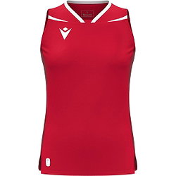 Vorschau: Macron Lily Eco Volleyballtrikot Damen - Rot / Weiß