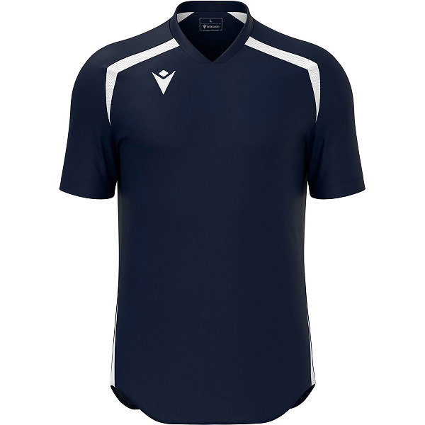 Macron Wyrm Maillot Manches Courtes Hommes - Marine / Blanc