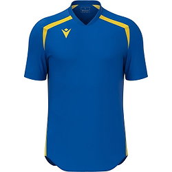Macron Wyrm Maillot Manches Courtes Hommes - Royal / Jaune