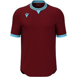 Macron Elves Maillot Manches Courtes pour Hommes Bordeaux Bleu
