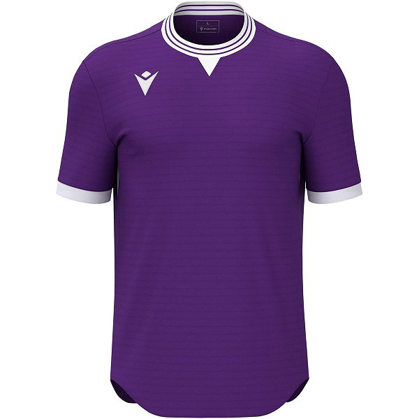 Macron Elves Maillot Manches Courtes Enfants - Mauve / Blanc