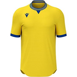 Macron Elves Maillot Manches Courtes Enfants - Jaune / Royal