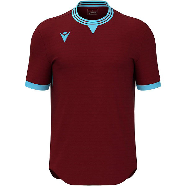 Macron Elves Maillot Manches Courtes Enfants - Bordeaux / Bleu Ciel