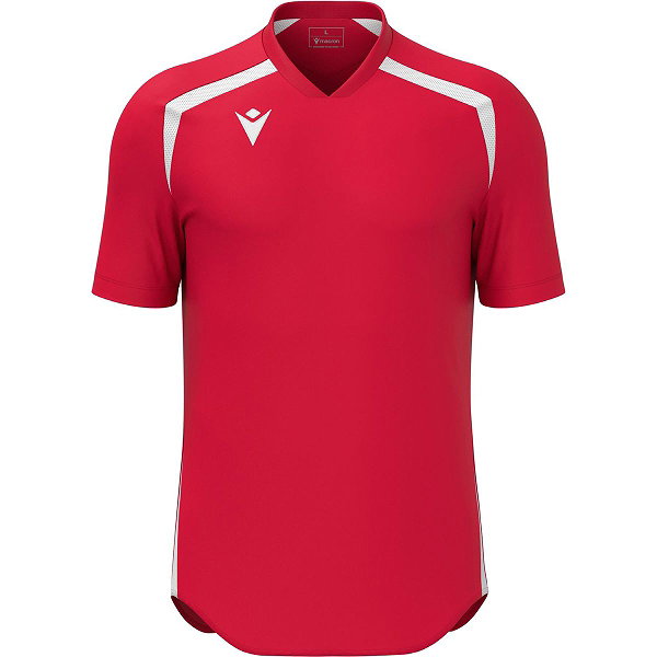 Macron Wyrm Maillot Manches Courtes Enfants - Rouge / Blanc