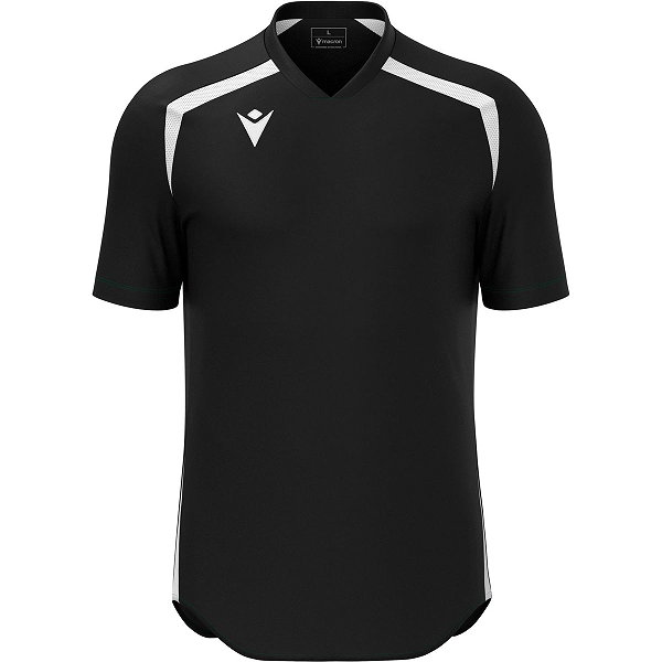Macron Wyrm Maillot Manches Courtes Enfants - Noir / Blanc