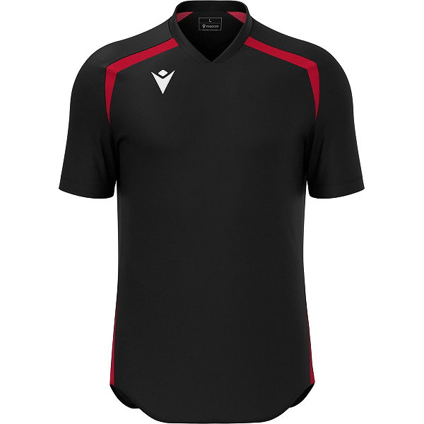 Macron Wyrm Maillot Manches Courtes Enfants - Noir / Rouge