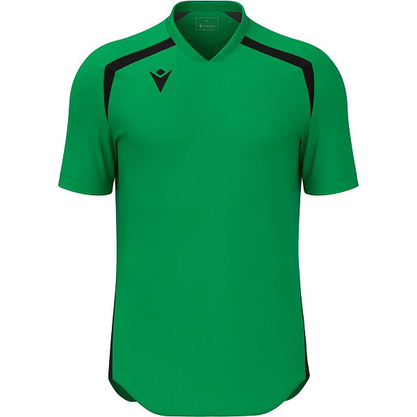 Macron Wyrm Maillot Manches Courtes Enfants - Vert / Noir