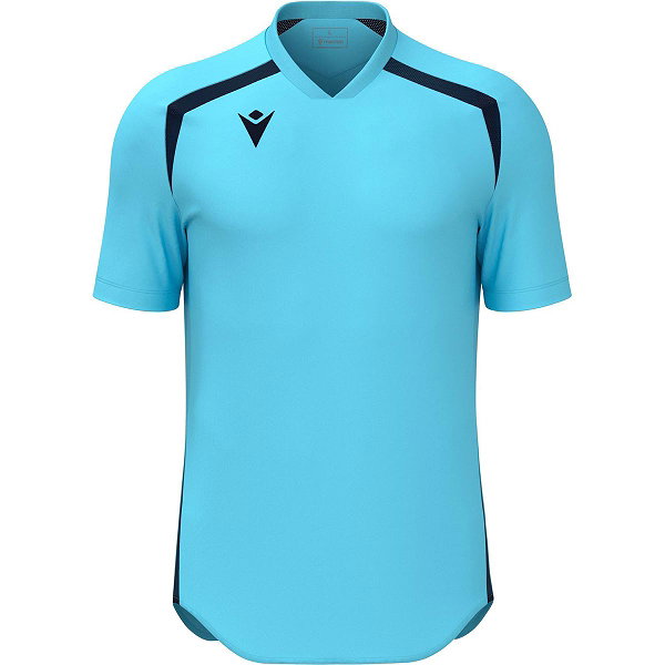 Macron Wyrm Maillot Manches Courtes Enfants - Bleu Ciel / Marine