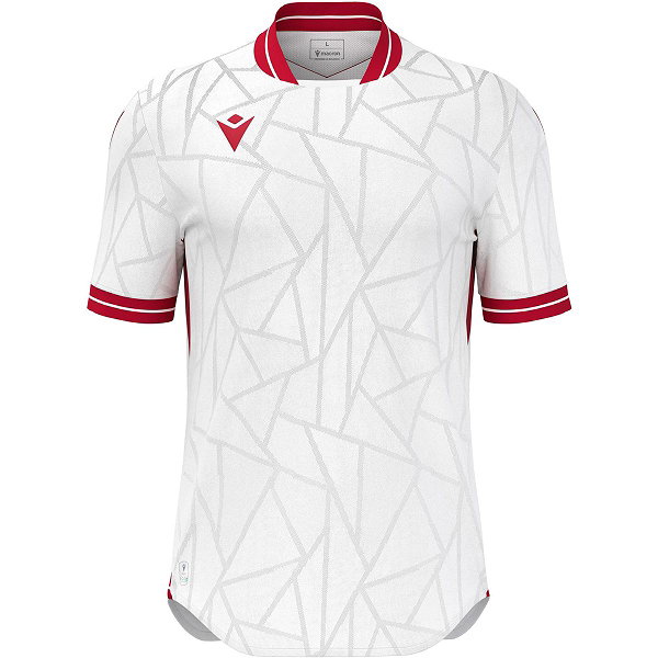 Macron Cerberus Maillot Manches Courtes Hommes - Blanc / Rouge