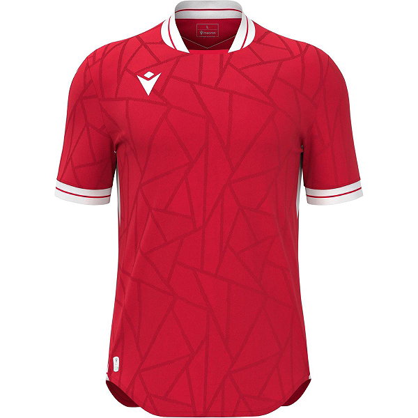 Macron Cerberus Shirt Korte Mouw Heren - Rood / Wit