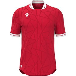 Macron Cerberus Shirt Korte Mouw Heren - Rood / Wit