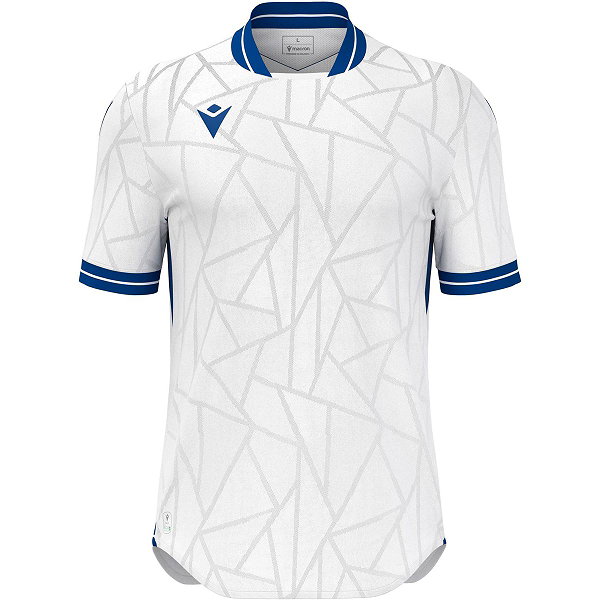 Macron Cerberus Maillot Manches Courtes Hommes - Blanc / Royal