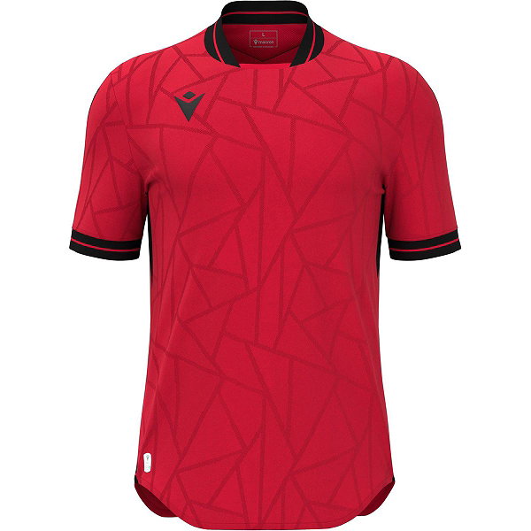 Macron Cerberus Maillot Manches Courtes Hommes - Rouge / Noir