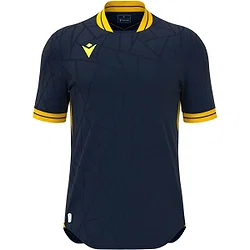 Macron Cerberus Maillot Manches Courtes Enfants - Marine / Jaune