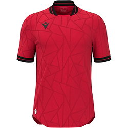 Macron Cerberus Maillot Manches Courtes Enfants - Rouge / Noir