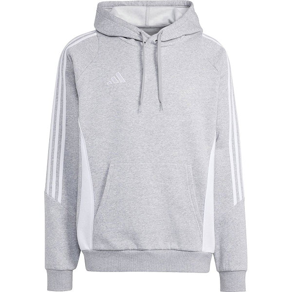 Adidas Tiro 24 Sweater Met Kap Heren - Lichtgrijs Gemeleerd / Wit