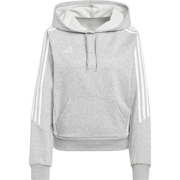 Adidas Tiro 24 Kapuzensweat Damen - Hellgrau Meliert / Weiß