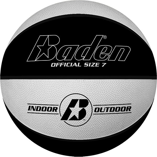 Baden Basic (Size 7) Basketball Herren - Schwarz / Weiß