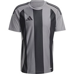 Adidas Striped 24 Maillot À Manches Courtes Hommes - Gris / Noir