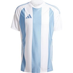 Adidas Striped 24 Maillot À Manches Courtes Hommes - Blanc / Bleu Ciel