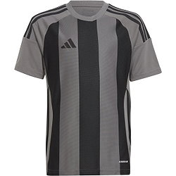 Adidas Striped 24 Maillot À Manches Courtes Enfants - Gris / Noir