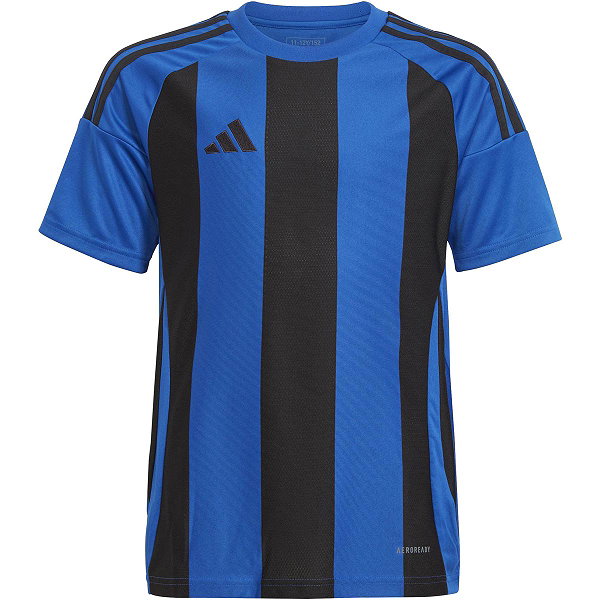 Adidas Striped 24 Maillot À Manches Courtes Enfants - Royal / Noir