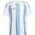 Adidas Striped 24 Shirt Korte Mouw Kinderen - Wit / Hemelsblauw