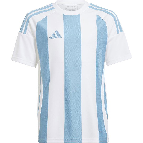 Adidas Striped 24 Trikot Kurzarm Kinder - Weiß / Skyblue
