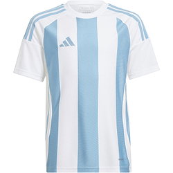 Adidas Striped 24 Maillot À Manches Courtes Enfants - Blanc / Bleu Ciel