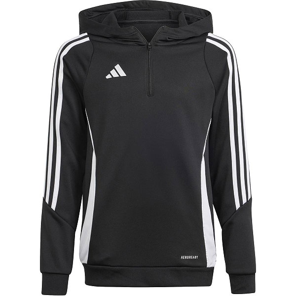 Adidas Tiro 24 Kapuzen Ziptop Kinder - Schwarz / Weiß